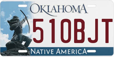 OK license plate 510BJT
