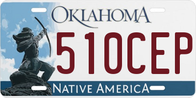 OK license plate 510CEP