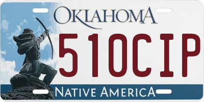 OK license plate 510CIP