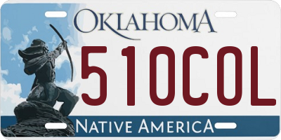 OK license plate 510COL