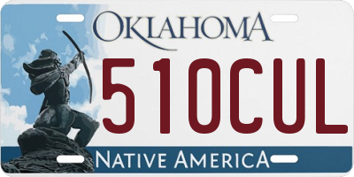 OK license plate 510CUL