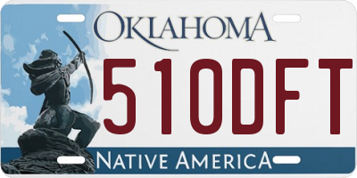 OK license plate 510DFT