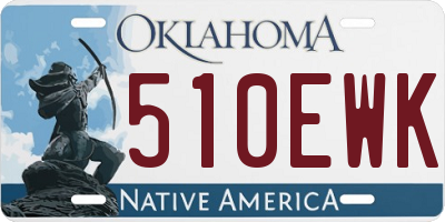 OK license plate 510EWK