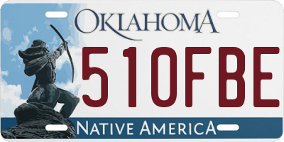 OK license plate 510FBE