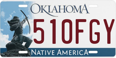 OK license plate 510FGY