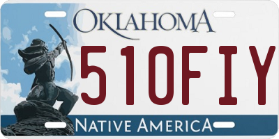 OK license plate 510FIY