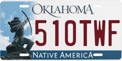 OK license plate 510TWF
