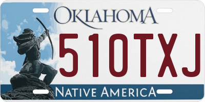OK license plate 510TXJ
