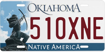 OK license plate 510XNE