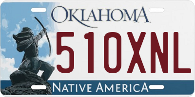 OK license plate 510XNL