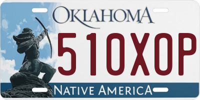 OK license plate 510XOP