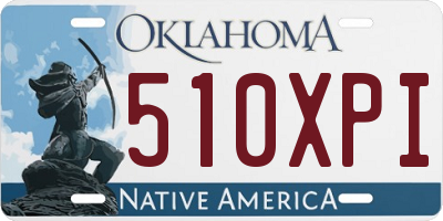 OK license plate 510XPI