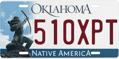 OK license plate 510XPT