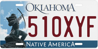 OK license plate 510XYF
