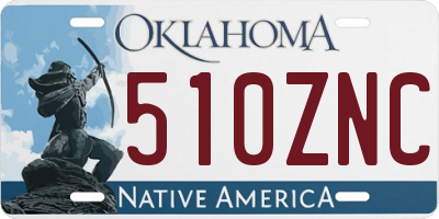 OK license plate 510ZNC