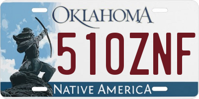 OK license plate 510ZNF