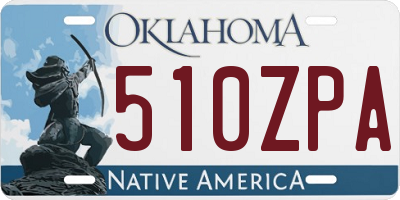 OK license plate 510ZPA