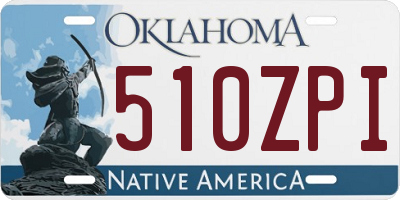 OK license plate 510ZPI
