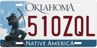 OK license plate 510ZQL