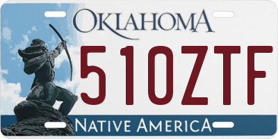 OK license plate 510ZTF