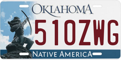 OK license plate 510ZWG