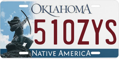 OK license plate 510ZYS