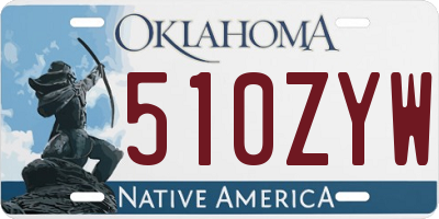 OK license plate 510ZYW