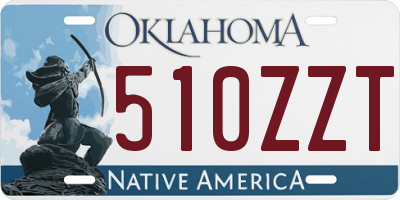 OK license plate 510ZZT