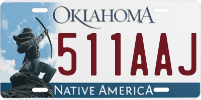 OK license plate 511AAJ