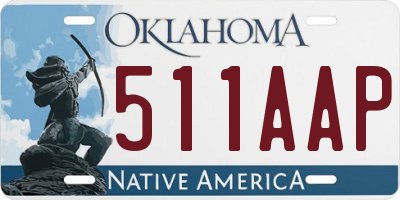 OK license plate 511AAP