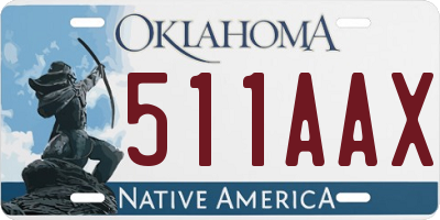 OK license plate 511AAX