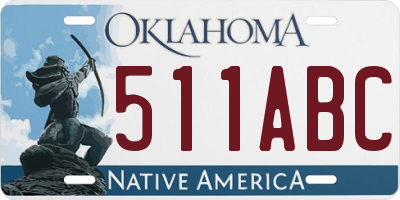 OK license plate 511ABC