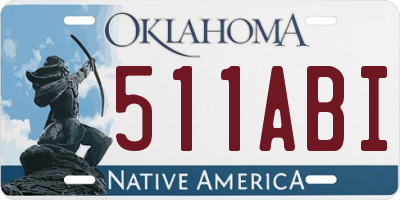 OK license plate 511ABI
