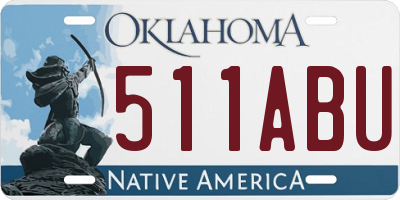 OK license plate 511ABU