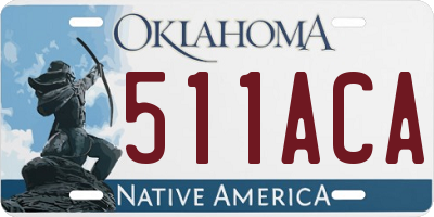 OK license plate 511ACA