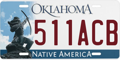 OK license plate 511ACB