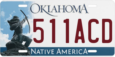OK license plate 511ACD