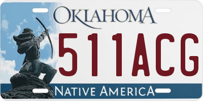 OK license plate 511ACG