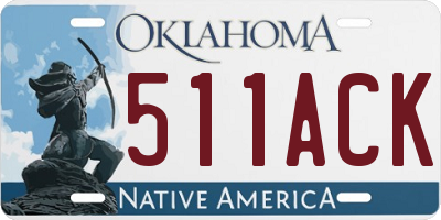 OK license plate 511ACK