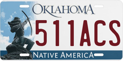 OK license plate 511ACS