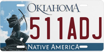 OK license plate 511ADJ