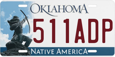 OK license plate 511ADP