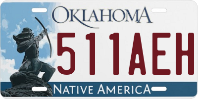 OK license plate 511AEH