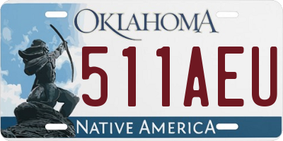 OK license plate 511AEU