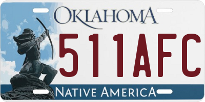 OK license plate 511AFC