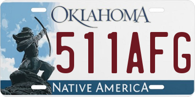 OK license plate 511AFG
