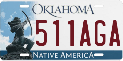 OK license plate 511AGA