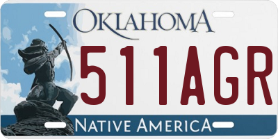 OK license plate 511AGR