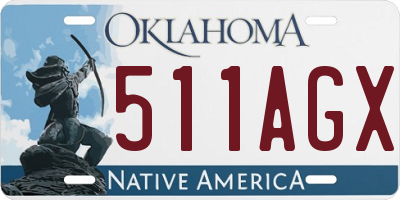 OK license plate 511AGX