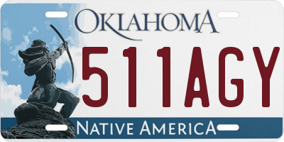 OK license plate 511AGY